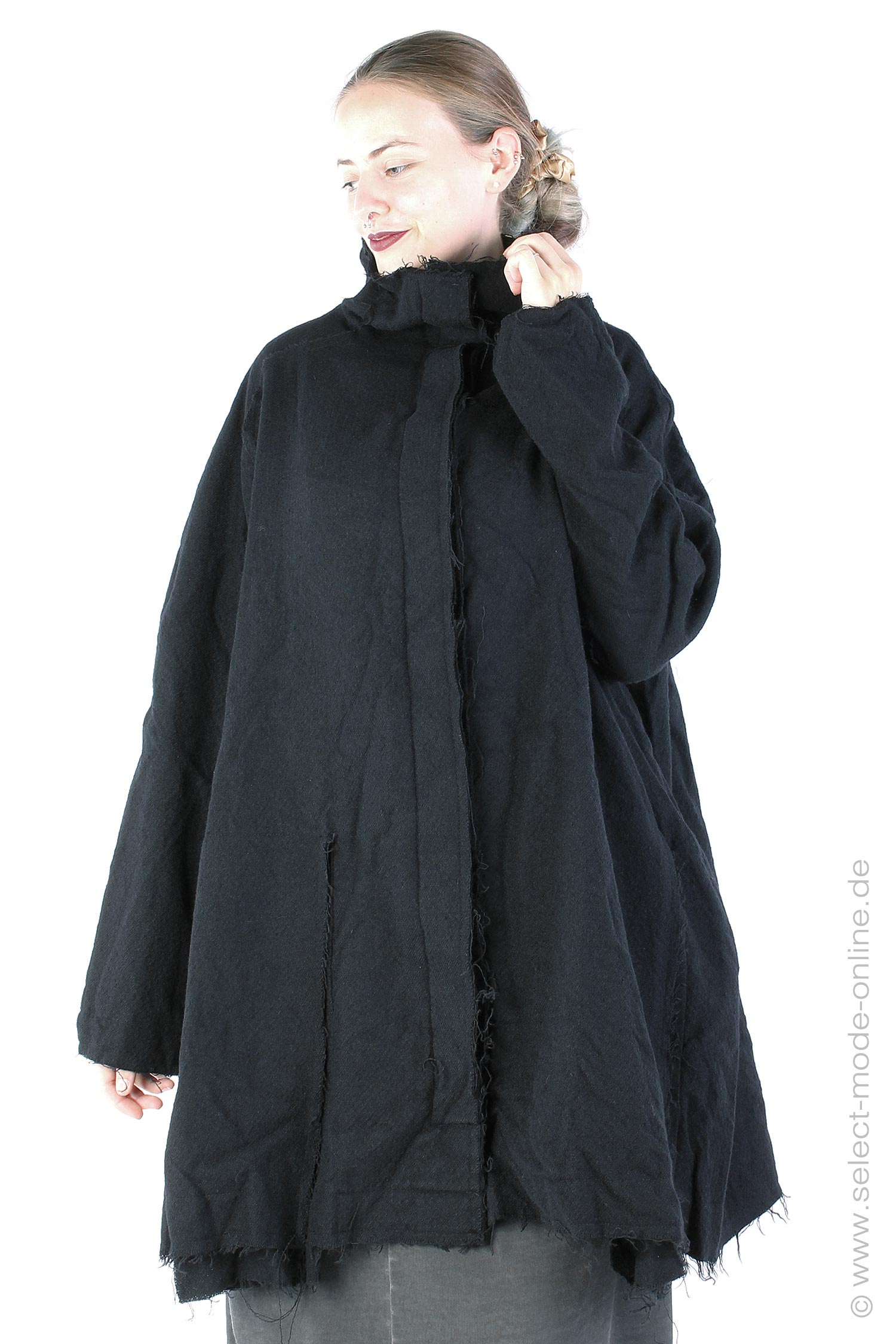 Long wool jacket - Black - 2243281101