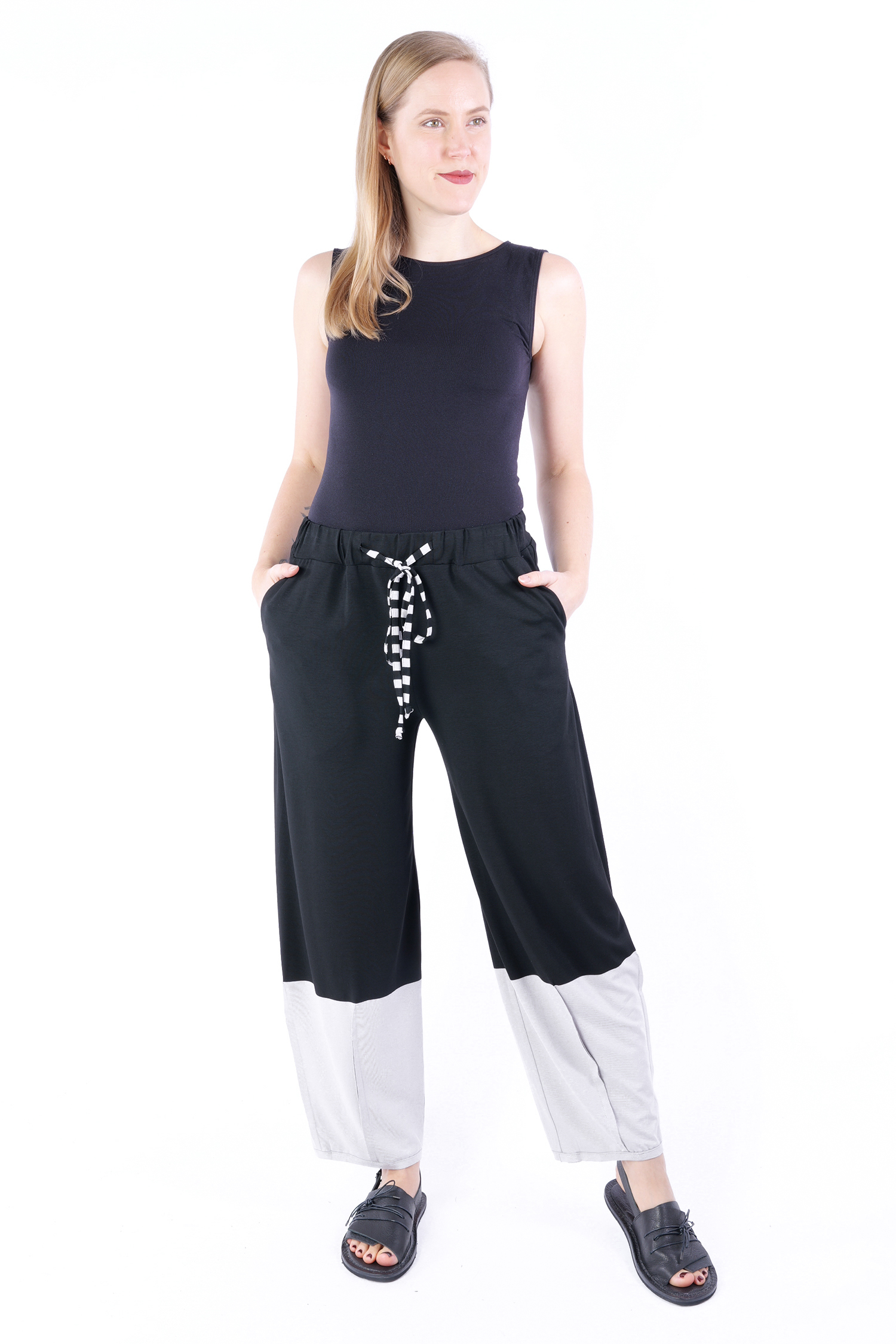 Tulip pants - Grey/Black - 5253