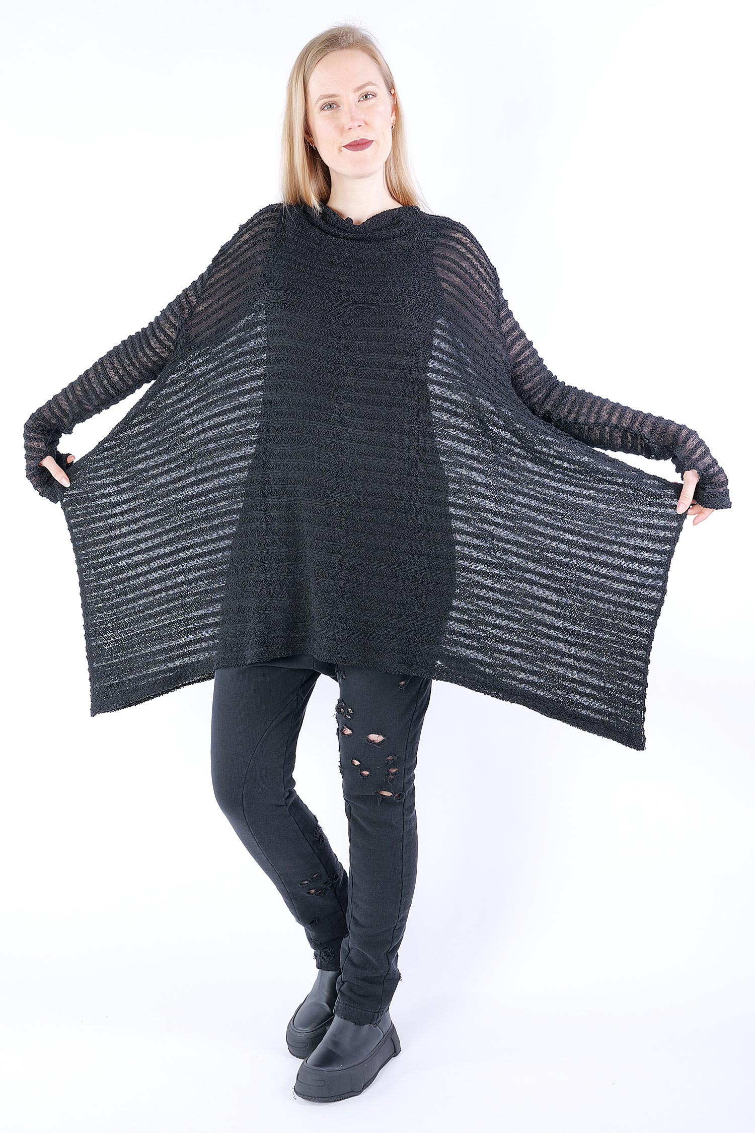 Oversize tunic - black - M129