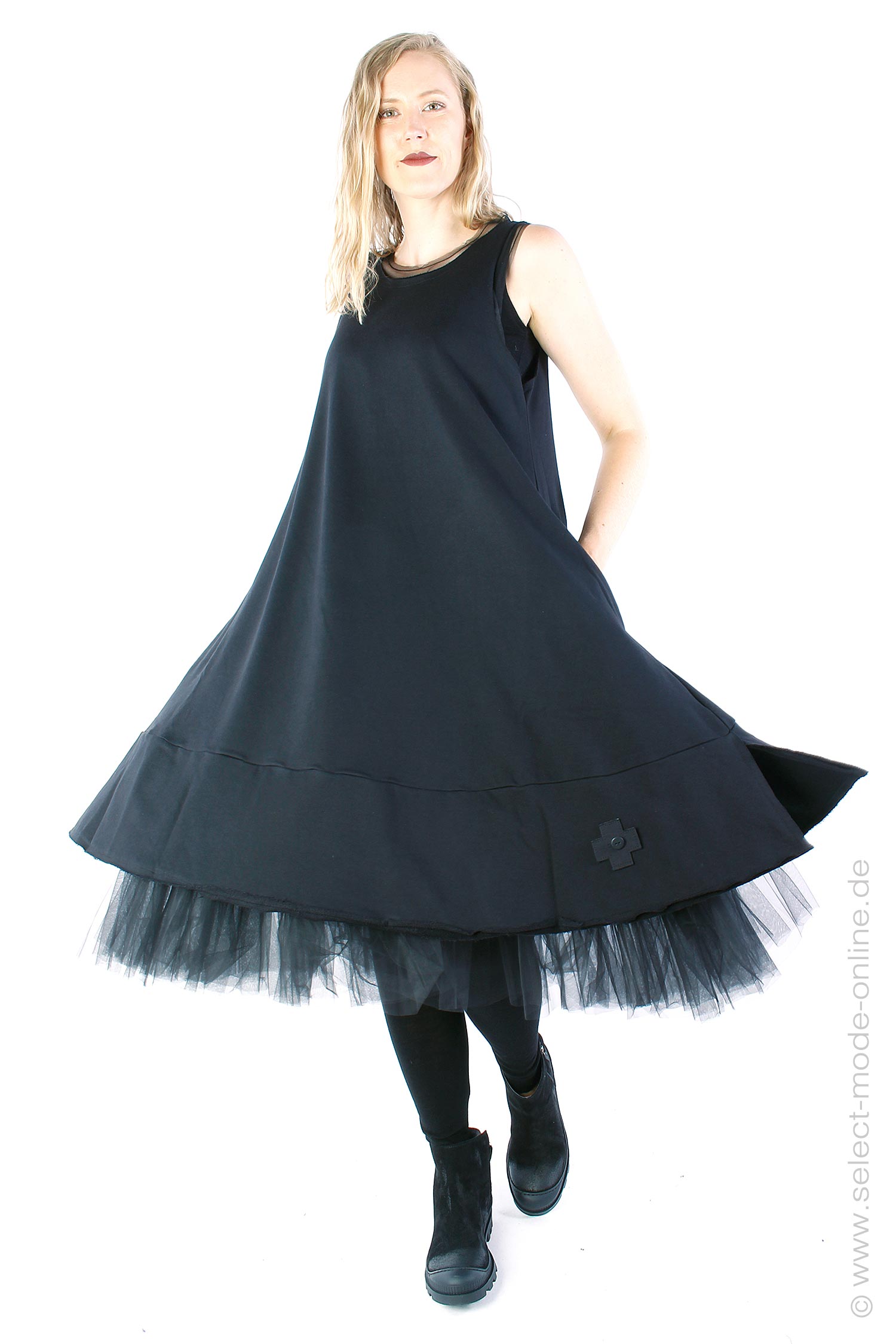 Sweat dress - Black - 1140