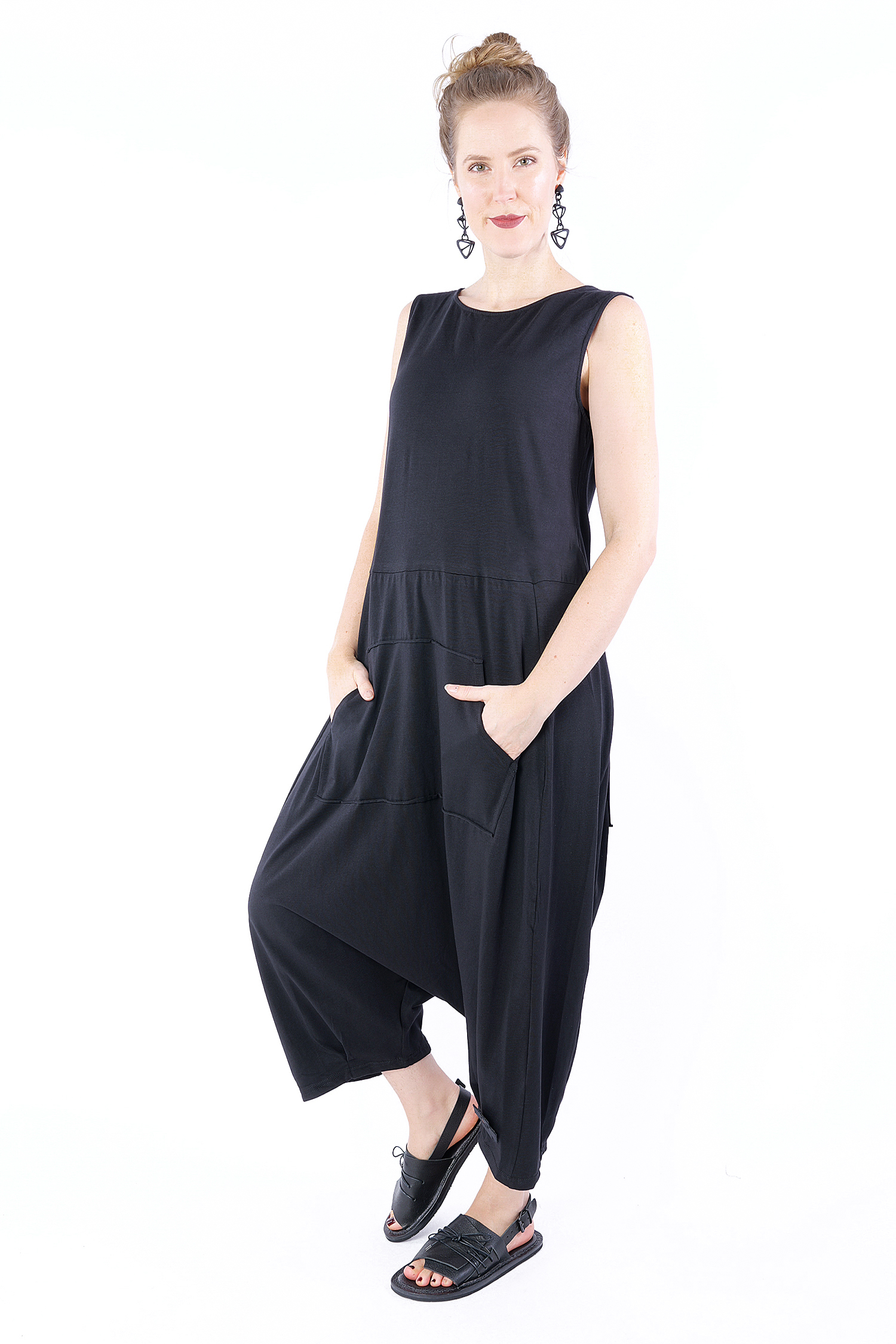 Oversize jumpsuit - Black - 1076